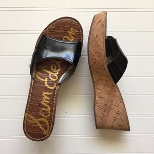 Sam Edelman Cork Platform Slip On Sandals